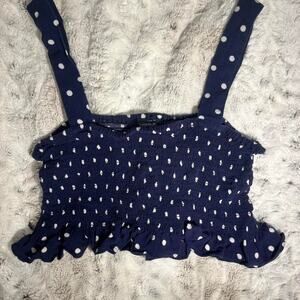 American Eagle Navy Cropped Tank Top